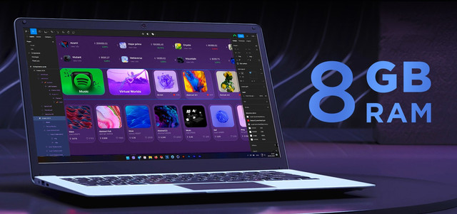 Ноутбук Pixus Vix 8/128Gb 14.1" IPS FHD Ubuntu OS Gray UA UCRF Гарантия 12 месяцев