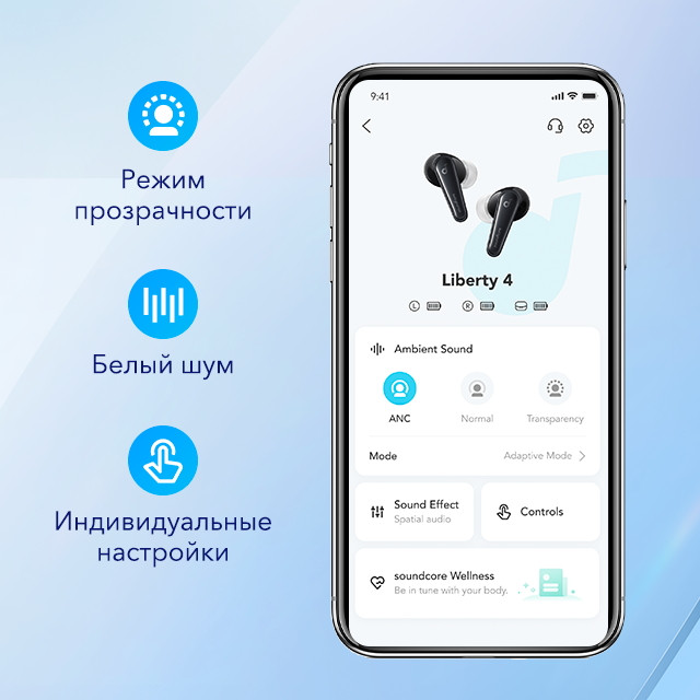 TWS Anker SoundCore Liberty 4 Midnight Black (A3953G11) UA Гарантия 18 мес