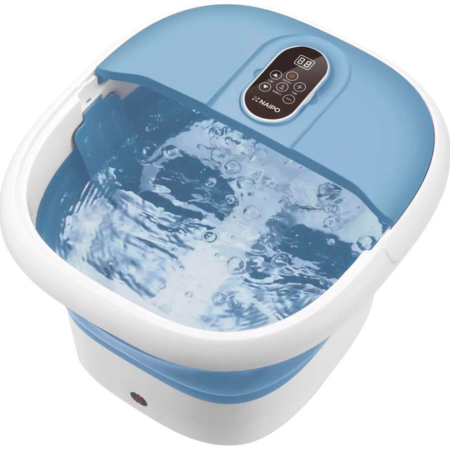 Масажер для ніг з підігрівом, масажем та спа Naipo NPFT-SPA02 Blue UA