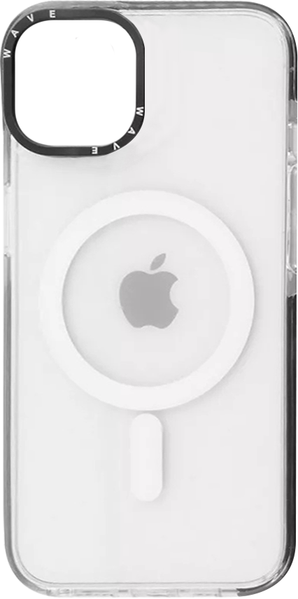 white WAVE Clear Case Side MagSafe